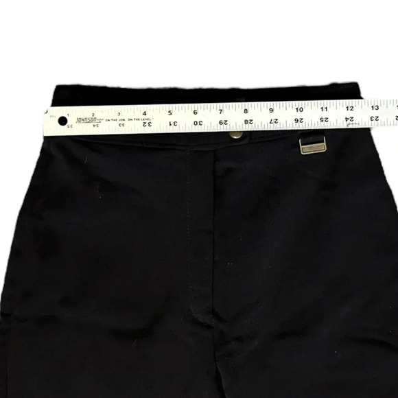 Vtg EDELWEISS Skiwear Black Stirrup Pants Wool Blend Snow Winter Ski Warm sz 8 - Picture 3 of 7